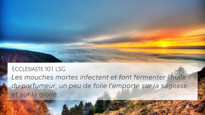 Ecclésiaste 10:1 LSG Bible Verse Image