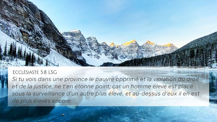 Ecclésiaste 5:8 LSG Bible Verse Image