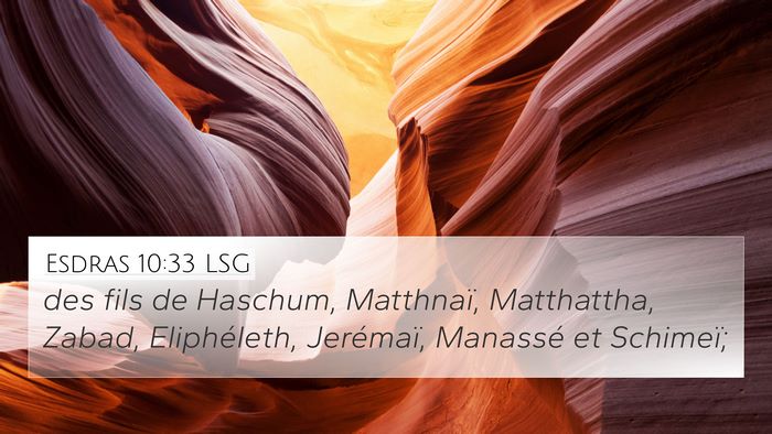 Esdras 10:33 LSG Bible Verse Image