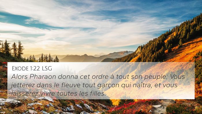 Exode 1:22 LSG Bible Verse Image