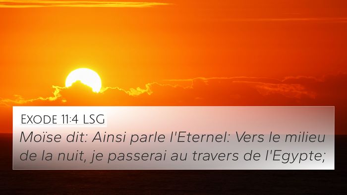Exode 11:4 LSG Bible Verse Image