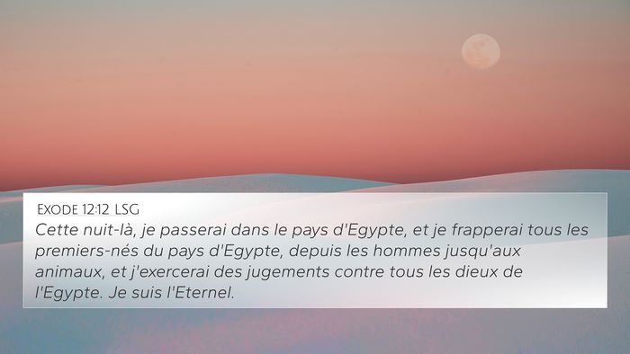 Exode 12:12 LSG Bible Verse Image