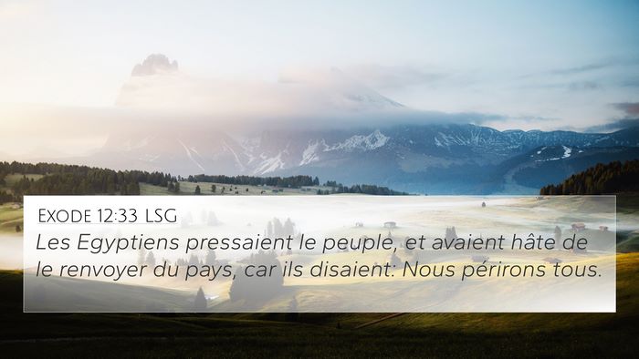 Exode 12:33 LSG Bible Verse Image