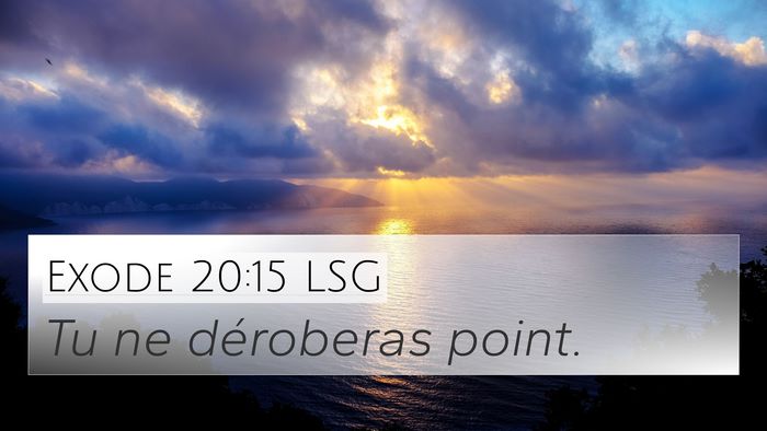 Exode 20:15 LSG Bible Verse Image