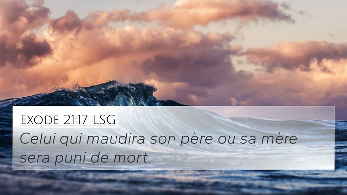 Exode 21:17 LSG Bible Verse Image