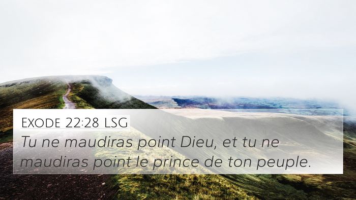 Exode 22:28 LSG Bible Verse Image