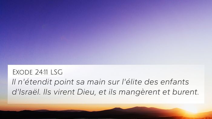Exode 24:11 LSG Bible Verse Image