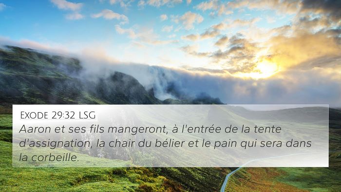 Exode 29:32 LSG Bible Verse Image