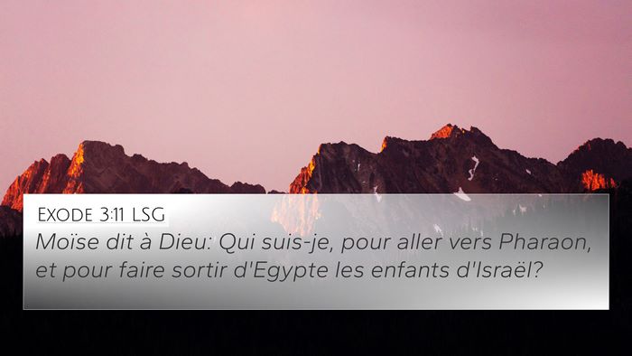 Exode 3:11 LSG Bible Verse Image