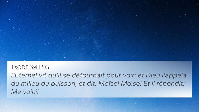 Exode 3:4 LSG Bible Verse Image