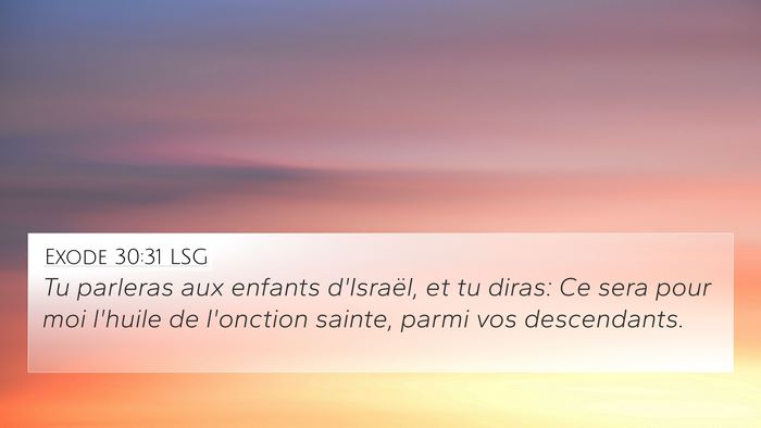Exode 30:31 LSG Bible Verse Image