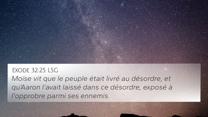 Exode 32:25 LSG Bible Verse Image