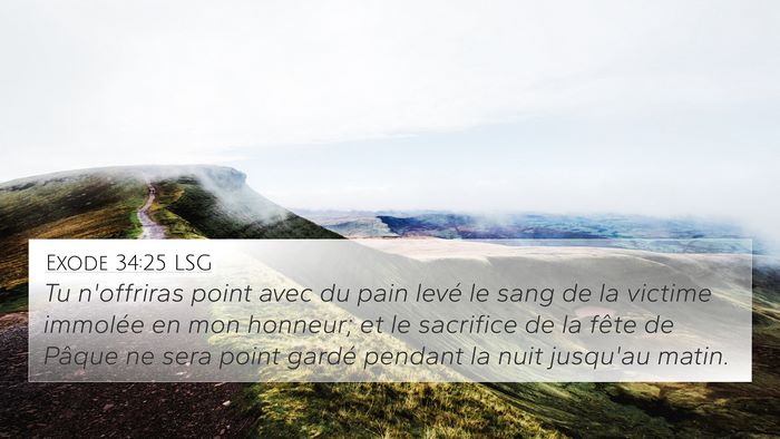 Exode 34:25 LSG Bible Verse Image
