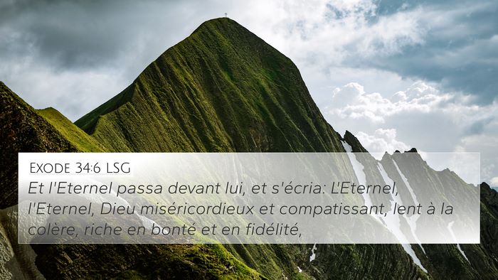 Exode 34:6 LSG Bible Verse Image