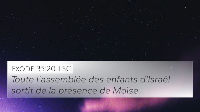 Exode 35:20 LSG Bible Verse Image