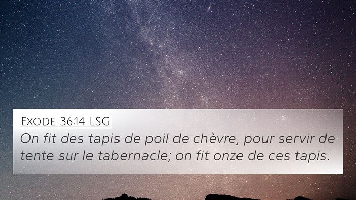 Exode 36:14 LSG Bible Verse Image
