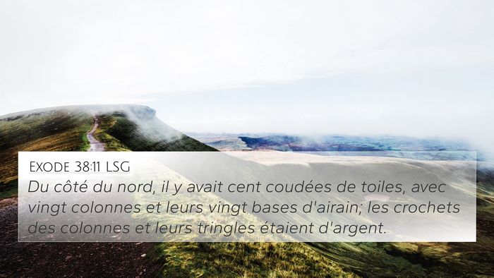 Exode 38:11 LSG 4K Wallpaper - Du côté du nord, il y avait cent coudées de - 4K Wallpaper Bible Verse