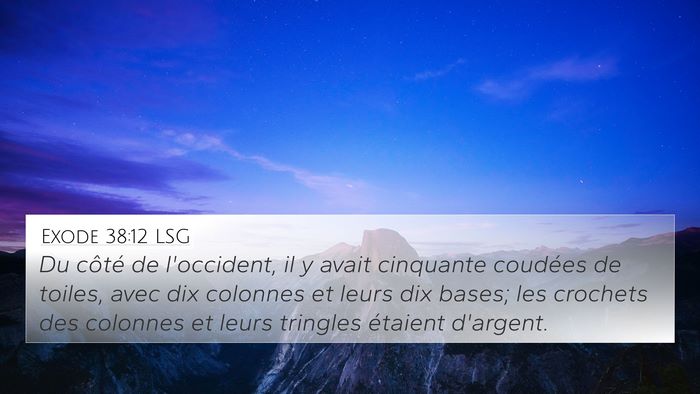 Exode 38:12 LSG 4K Wallpaper - Du côté de l'occident, il y avait cinquante - 4K Wallpaper Bible Verse