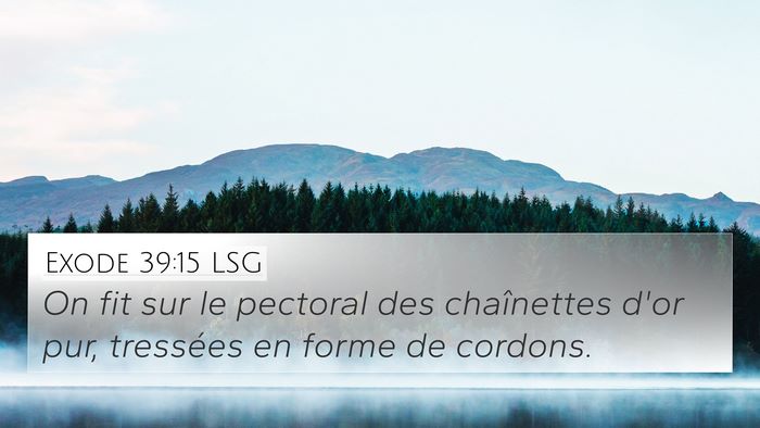 Exode 39:15 LSG Bible Verse Image