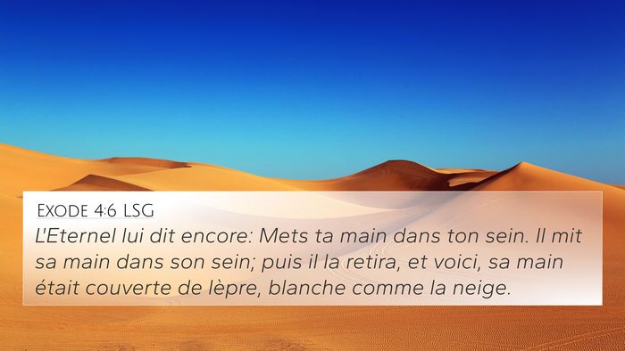 Exode 4:6 LSG Bible Verse Image