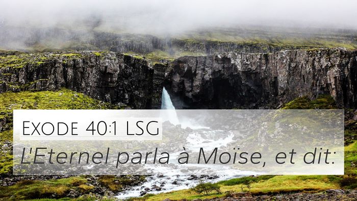 Exode 40:1 LSG Bible Verse Image