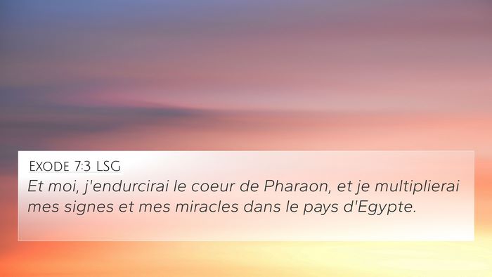 Exode 7:3 LSG Bible Verse Image