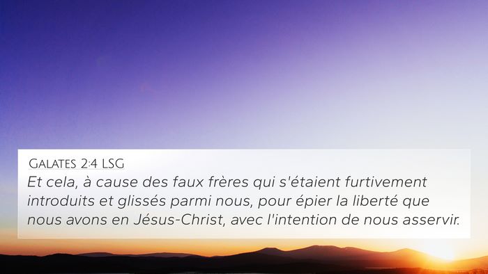 Galates 2:4 LSG Bible Verse Image