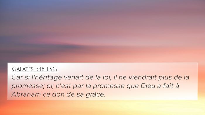 Galates 3:18 LSG Bible Verse Image