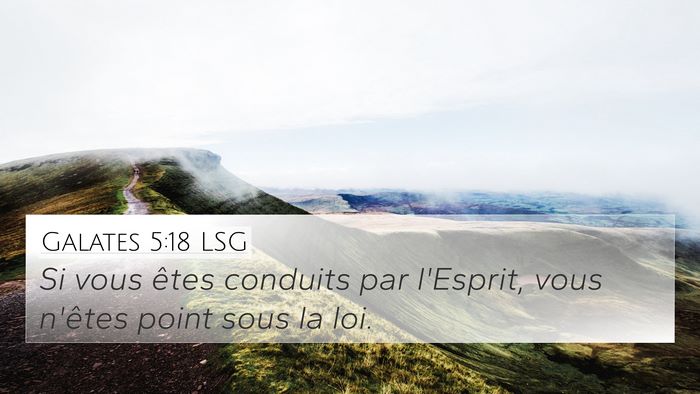 Galates 5:18 LSG Bible Verse Image