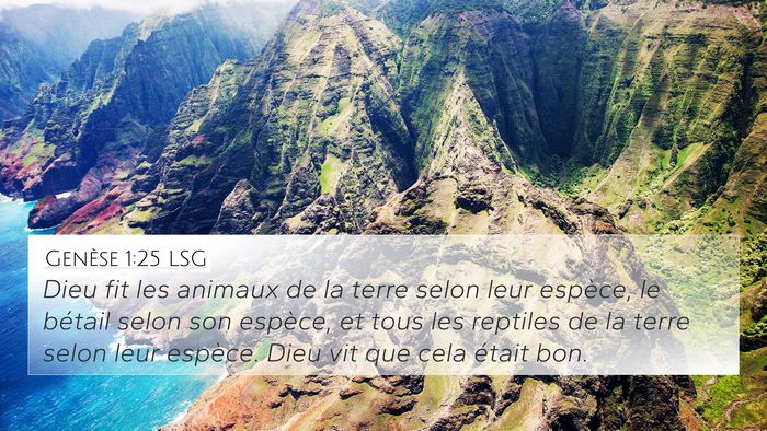 Genèse 1:25 LSG Bible Verse Image