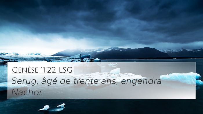 Genèse 11:22 LSG 4K Wallpaper - Serug, âgé de trente ans, engendra - 4K Wallpaper Bible Verse