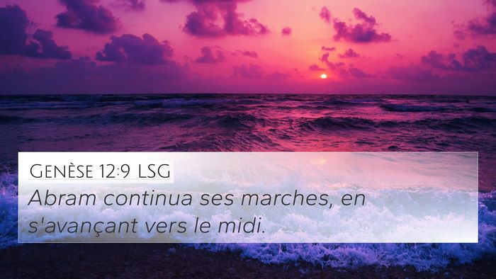 Genèse 12:9 LSG Bible Verse Image