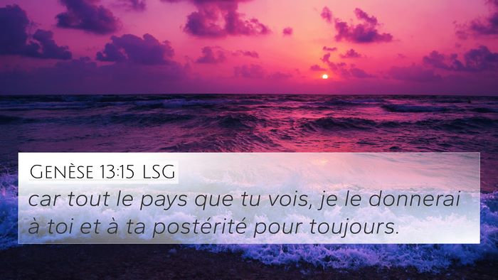 Genèse 13:15 LSG Bible Verse Image