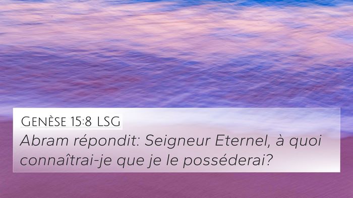 Genèse 15:8 LSG Bible Verse Image