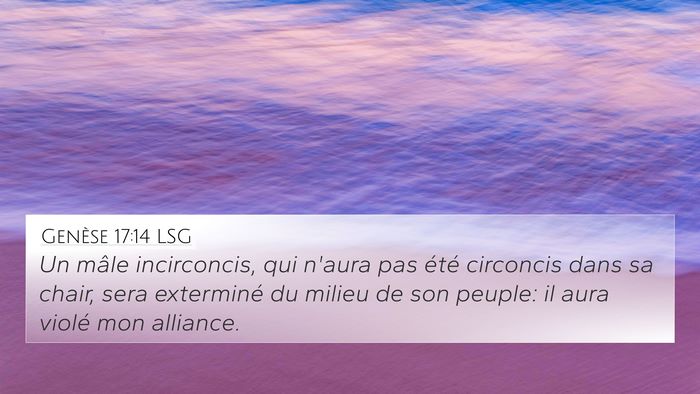 Genèse 17:14 LSG Bible Verse Image