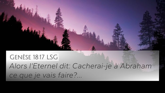 Genèse 18:17 LSG Bible Verse Image
