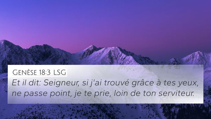 Genèse 18:3 LSG Bible Verse Image