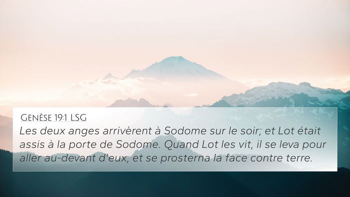 Genèse 19:1 LSG Bible Verse Image
