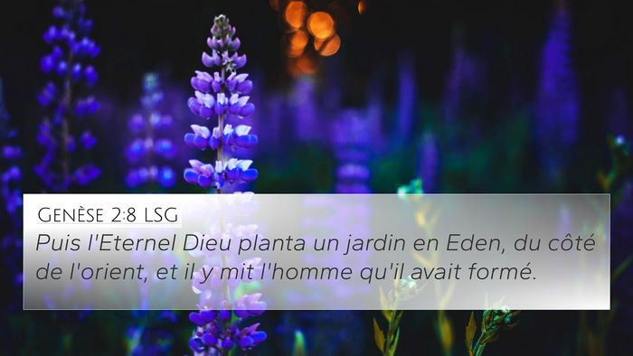 Genèse 2:8 LSG Bible Verse Image