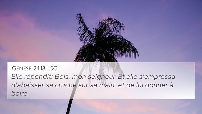 Genèse 24:18 LSG Bible Verse Image