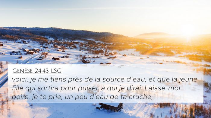 Genèse 24:43 LSG Bible Verse Image