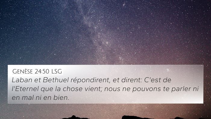 Genèse 24:50 LSG Bible Verse Image
