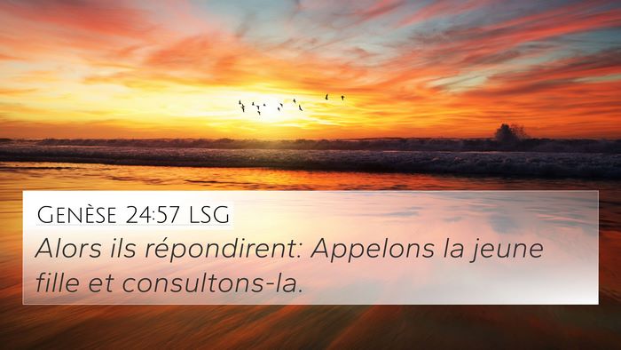 Genèse 24:57 LSG Bible Verse Image