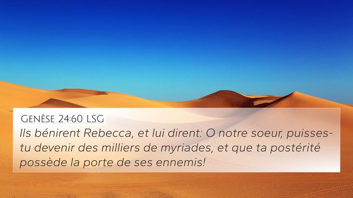 Genèse 24:60 LSG Bible Verse Image