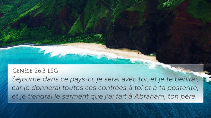Genèse 26:3 LSG Bible Verse Image