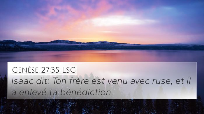 Genèse 27:35 LSG Bible Verse Image