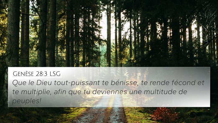 Genèse 28:3 LSG Bible Verse Image