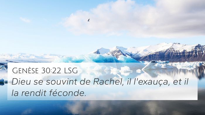 Genèse 30:22 LSG Bible Verse Image