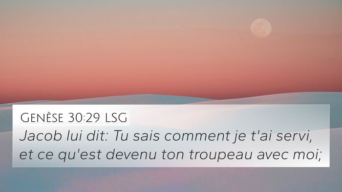 Genèse 30:29 LSG Bible Verse Image