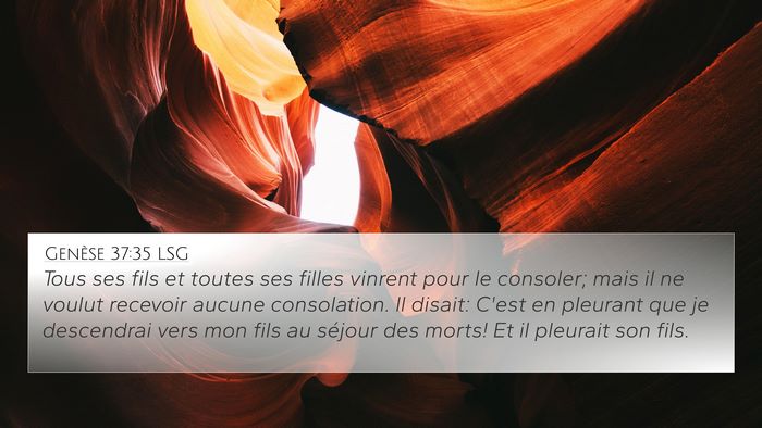 Genèse 37:35 LSG Bible Verse Image